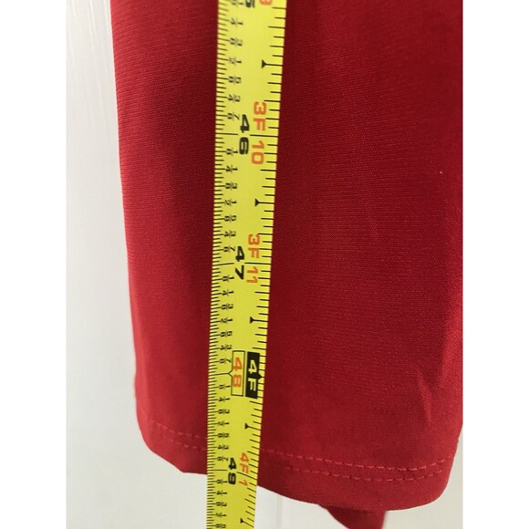 Ralph Lauren Womens Dress 16 Red NWOT V Neck Belt Formal Quiet Lux Wedding Guest - Picture 5 of 6